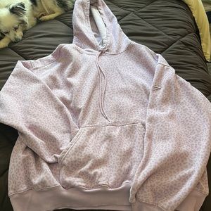 Lavender print hoodie